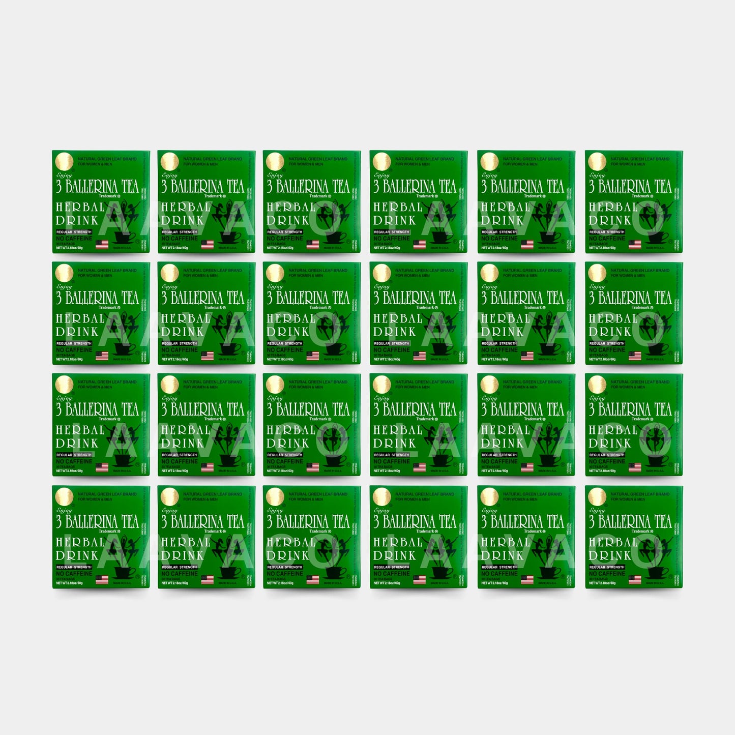 3 Ballerina Tea Herbal Drink – Regular Strength | Caffeine-Free Herbal Blend (30 Tea Bags)