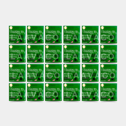3 Ballerina Tea Herbal Drink – Regular Strength | Caffeine-Free Herbal Blend (30 Tea Bags)